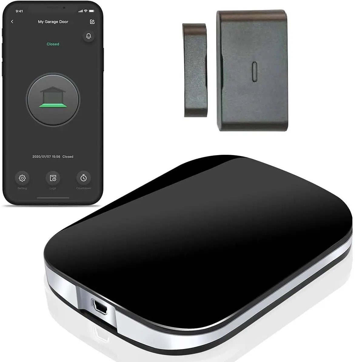 Smart Wi-Fi Garage Door Opener Remote,APP Control, Compatible with Alexa, Google Assistant, Siri, No Hub Required by GreenHaven Gardens