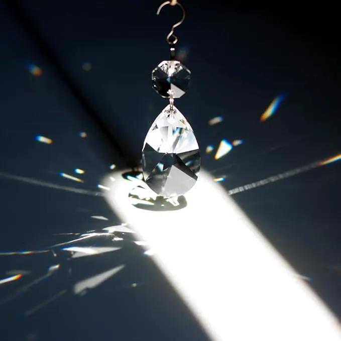 12pcs Crystal Suncatchers, Hanging Crystals Chandelier Prisms for Windows, Rainbow Maker Home Decoration by GreenHaven Gardens