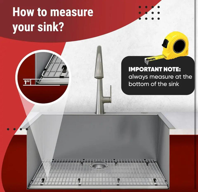 Granatan 27-1/2" x 13-1/2" x 1-1/4" Sink Protectors for Kitchen Sink - Sink Bottom Grid - Stainless Steel Sink Protector - Sink Grate for Bottom of Ki by Selzalot