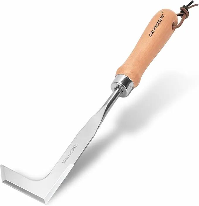 SHANFEEK Crack Weeder Weed Remover Tool for Garden Yard Weed Puller Hoe Gardening Tools Stainless Steel One-Piece Molding(L-Type) by GreenHaven Gardens