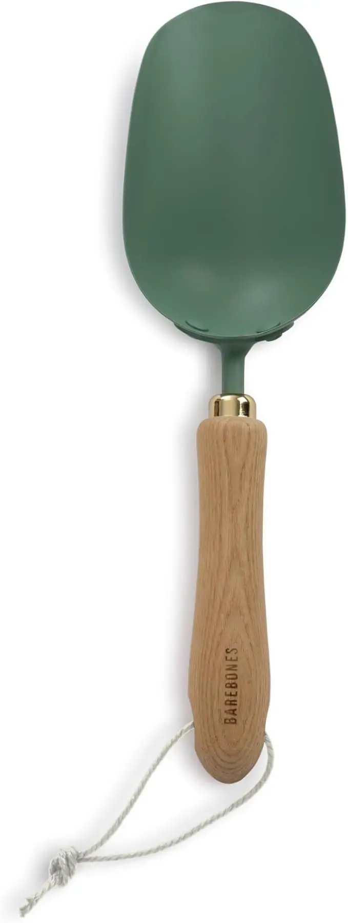 Barebones Garden Scoop - Garden Spoon - Stainless Steel Small Hand Shovel for Transplanting, Digging, and Planting - Great Home Gardening Hand Tools (Ash/Mint) by GreenHaven Gardens