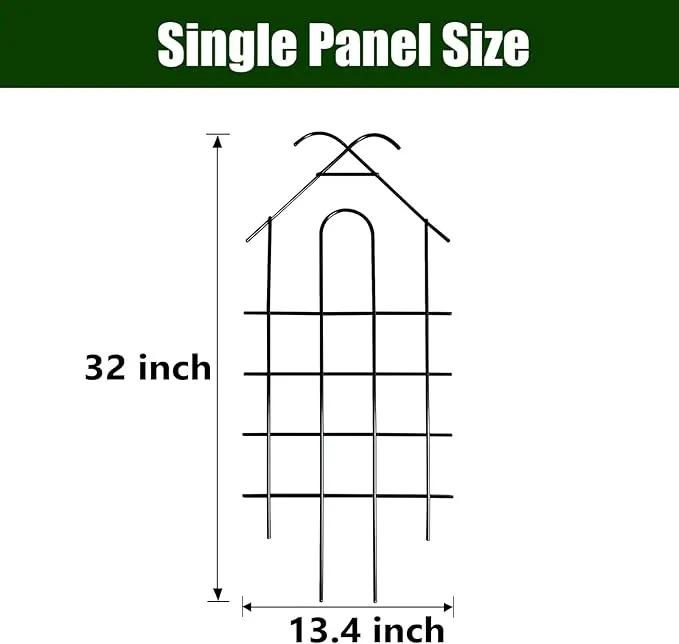 ARIFARO 32'' Metal Garden Trellis for Climbing Plants, Indoor/Outdoor Sturdy Plant Trellis for Potted Plants,House Plants, Climbing Vines, Pack of 4, Black by GreenHaven Gardens
