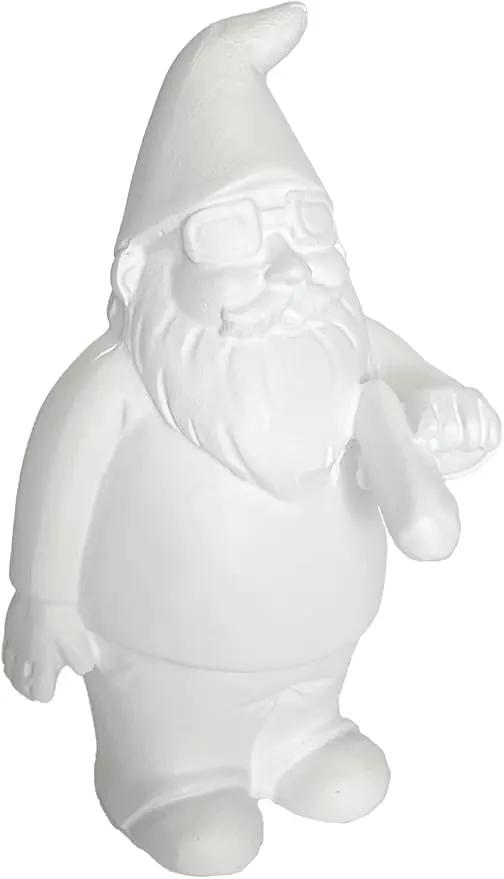 Gnometastic Gnude Mini Gnomes - Smoking Hippie Unpainted Gnome Statue, 3.5in DIY Paint Your Own Gnome Mini -Funny Garden Gnomes to Paint for Adults by GreenHaven Gardens