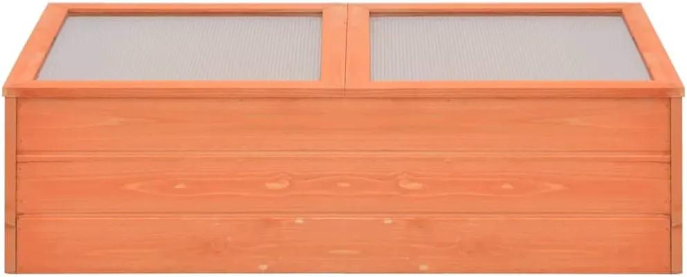 Wooden Garden Portable Greenhouse Sturdy Cold Frame Raised Plants Bed Protection with 2 PC Boards and Openable Top Door Raised Flower Planter Box 39.4"x19.7"x13.4" by GreenHaven Gardens