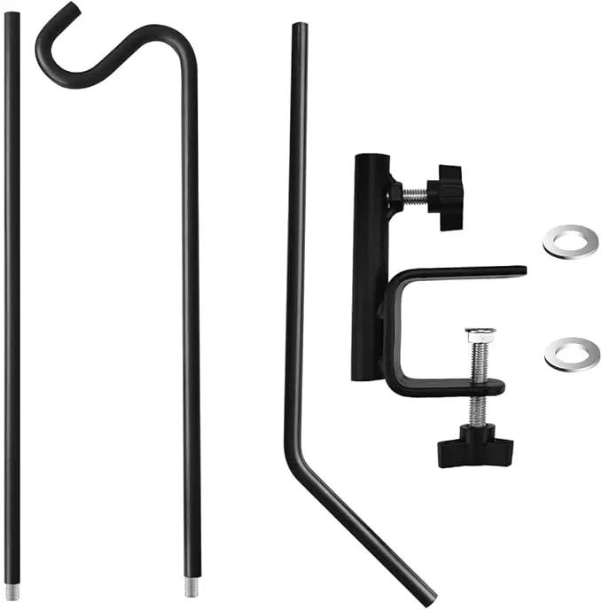 MIXXIDEA Heavy Duty Deck Rail Pole Deck Hook, Extensible and Adjustable Deck Hook for Hanging Bird Feeder, Plants, Suet Baskets,Wind Chimes,Lanterns by GreenHaven Gardens