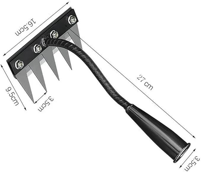 Gardening Hand Weeder Puller Tool, Manual Weeder with Detachable Blade Weeder Puller Tool,High-Carbon Steel Weed Removal Tool for Farm Lawn Garden, 5/6/7/8 Teeth Sizes (5 Teeth) by GreenHaven Gardens