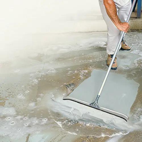 Unger Professional AquaDozer 36” Smooth Surface Curved Floor Squeegee, Flood Cleanup Scrubber for Concrete and Asphalt, Cleaning Tool with Curve Hood to Control and Easily Moves Water and Debris by GreenHaven Gardens