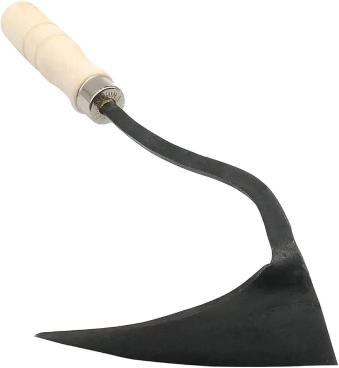 GARASANI Hoe Hand Plow Hoe Korean Style Ho-Mi Organic Gardening (Triangle) by GreenHaven Gardens
