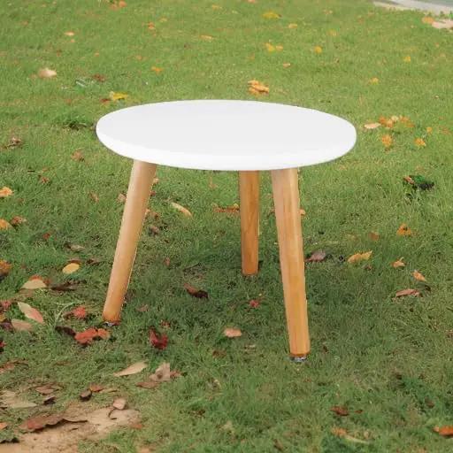 Uneedem Indoor Plant Stand, Wood Mid Century Modern Small Round Side Plant Table for Indoor Plants, 8.9" Tall Plant Holder for Flower Pots End Table by GreenHaven Gardens