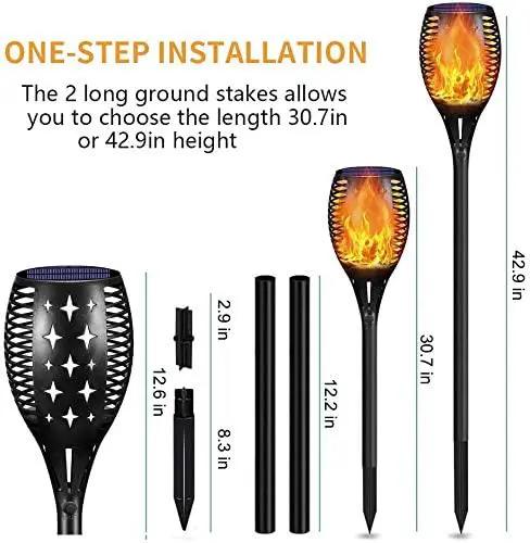 YoungPower Solar Outdoor Torch Lights Flicking Flame,Outdoor 43" Large Landscape Lighting Outdoor Path Lights Waterproof Flame for Garden Yard Patio, 4 Pack by GreenHaven Gardens