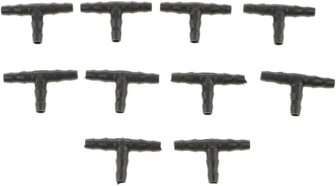 10PCS Micro Drip Irrigation System Dripper Tee Pipe Barb Hose Watering Garden by GreenHaven Gardens