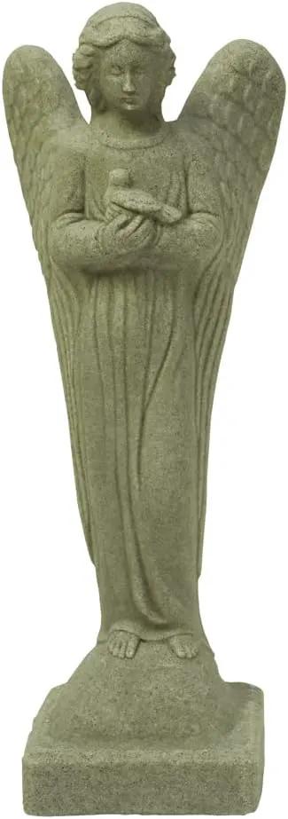 EMSCO Group 2260-1AZ Morning Angel Statue – Natural Sandstone Appearance – Made of Resin – Lightweight – 29” Height by GreenHaven Gardens