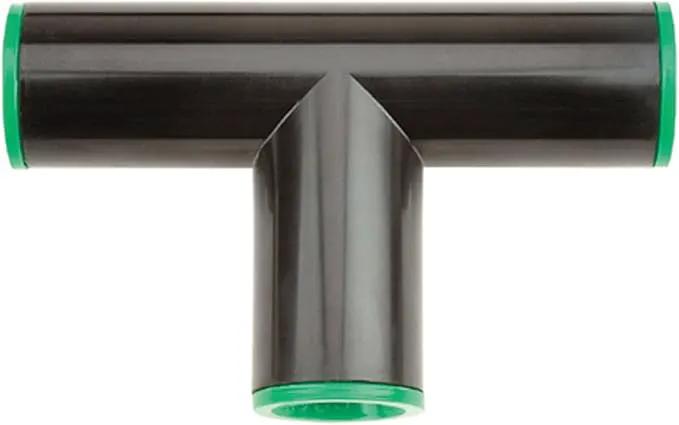 Raindrip R305CT Compression Tee, 1/2-Inch, 2-Pack, Drip Irrigation Fitting for Supply Tubing and Dripline, Black with Green by GreenHaven Gardens