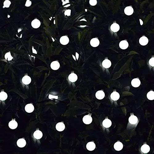 Globe Ball Fairy Lights, 50 LEDs 23ft/7M Solar Led Globe String Lights Waterproof with Two Lighting Modes for Garden Outdoor Party Christmas Decoration (Cold White) by GreenHaven Gardens