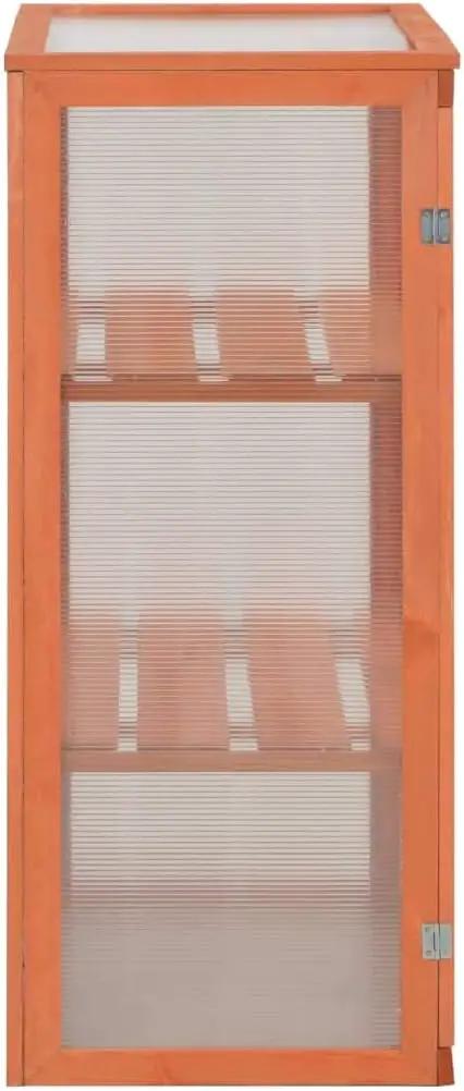 Wooden Portable Greenhouse with 2 Shelves and 2 Doors, Garden Mini Greenhouse Cabinet for Outdoor Indoor Use 29.5"x18.5"x42.9" by GreenHaven Gardens