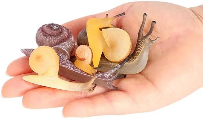 7 Pcs Snail Figurine Miniature Snail Model Realistic Animal Figurines Fairy Garden Micro Landscape Decor by GreenHaven Gardens