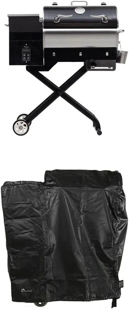 recteq Pellet Grill - Road Warrior 340 + Cover, Portable Electric Pellet Smoker Grill, BBQ, Wood Pellets, Sear, Smoke, and More by GreenHaven Gardens