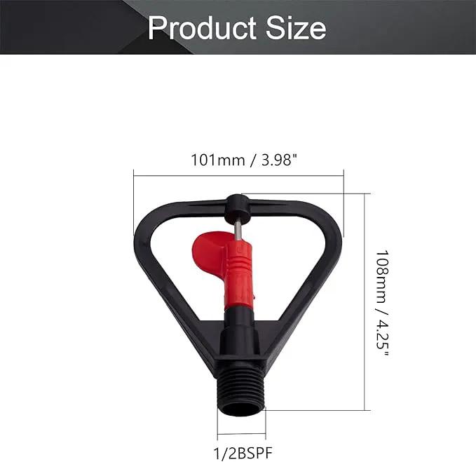 MroMax Butterfly Rotating Sprinkler, 1/2BSPF Thread Plastic Micro Atomizing Nozzle for Garden Irrigation, 5Pcs (Black&Red) by GreenHaven Gardens