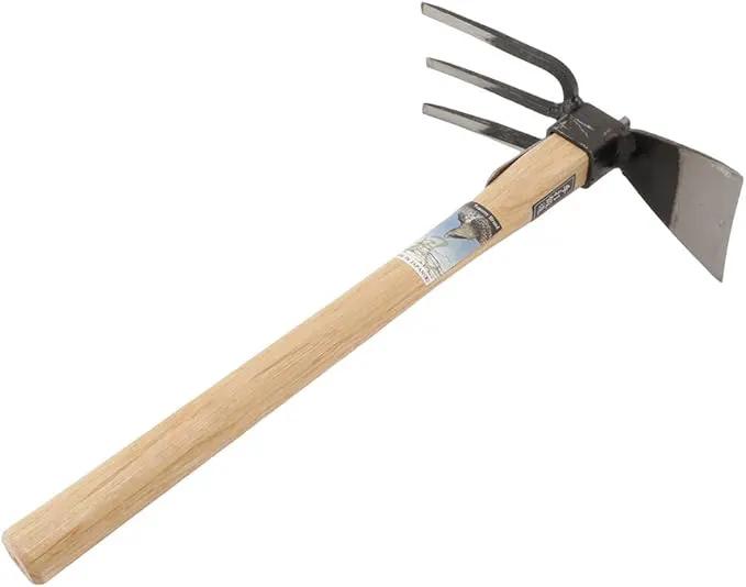 Japanese Craftsmanship Garden Hoe and Cultivator Hand Tiller by GreenHaven Gardens
