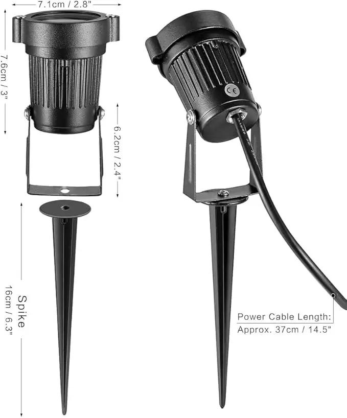 OurLeeme Lawn Flood Light Stake, 2-in-1 Waterproof Outdoor Remote controlle Landscape Lighting Spotlight Wall Light for Yard Garden Driveway Pathway Pool (4 Pack) by GreenHaven Gardens