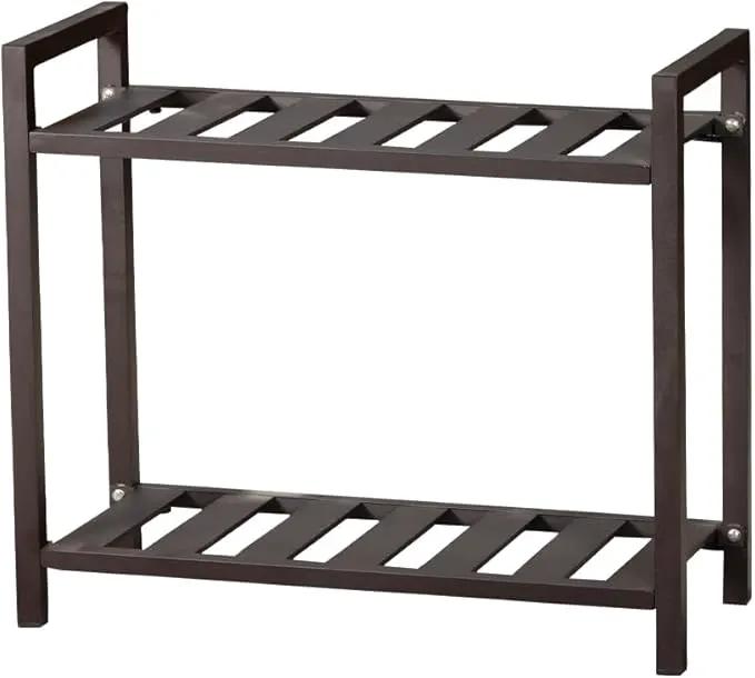 Versatile Indoor/Outdoor Plant Stand – High-Strength Aluminum with 300 LBS Load Capacity - Ideal Decor for Patios, Gardens, Living Rooms | L17.7 x W11.8 x H22 inches by GreenHaven Gardens