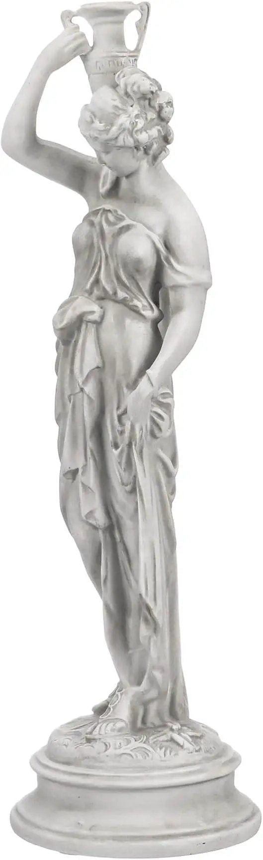 Design Toscano Dione the Divine Greek Water Woman Indoor/Outdoor Garden Statue, Medium, 22 inches tall, Cast Stone Resin, Antique Stone Finish by GreenHaven Gardens