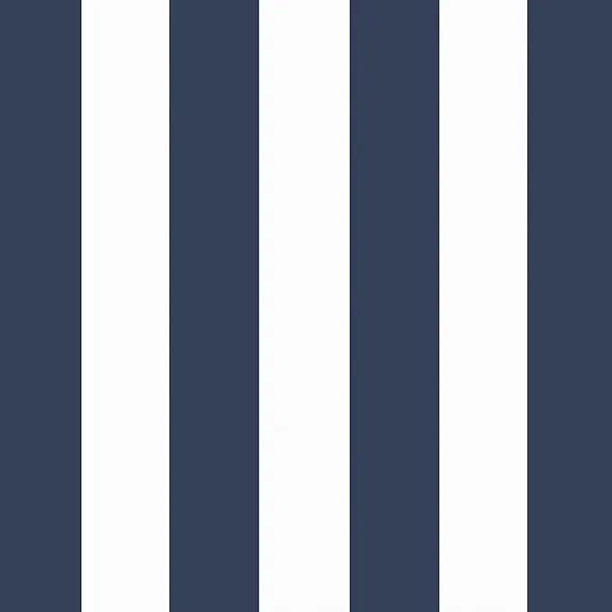 Arden Indoor/Outdoor Seat or Rocking Chair Cushion, 19 x 18, Water Repellent, Rain Proof, Fade Resistant Cushion for Rocking or Dining Chairs Sapphire Blue Cabana Stripe by GreenHaven Gardens