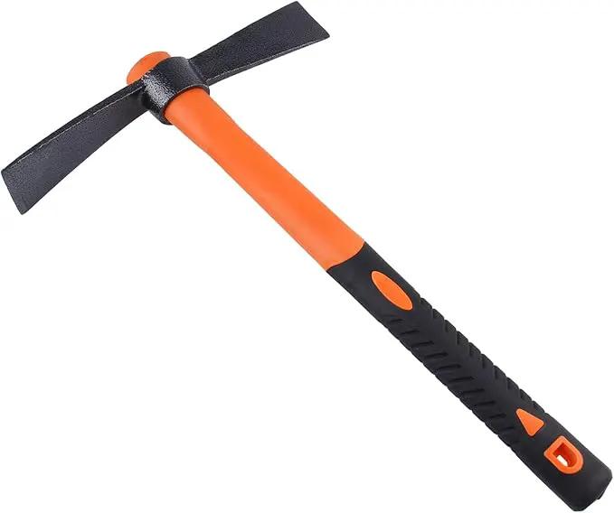 Dual Head Axe Hoe with Heavy Duty Forged Adze and Ergonomic Non-Slip Handle for Gardening, Hunting, Landscaping Outdoor 39mm/15-Inch by GreenHaven Gardens