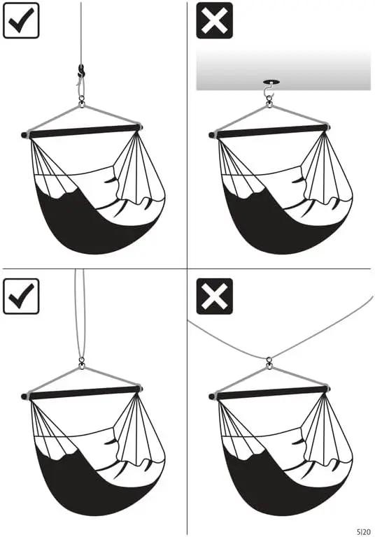 LA SIESTA® - XL King Habana Cotton Hammock Chair & CasaMount - Hanging Chair w/Suspension Kit for Walls Ceilings & Square Beams - Indoor Outdoor Swing Hanging Chair Bedroom Patio Balcony - Azure by GreenHaven Gardens