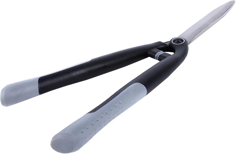 Garden Hedge Shears for Trimming and Shaping Shrubs with SK5 High Carbon Steel Non-Stick Blades, Shock-Absorbing Bumpers & Lightweight Handles by GreenHaven Gardens