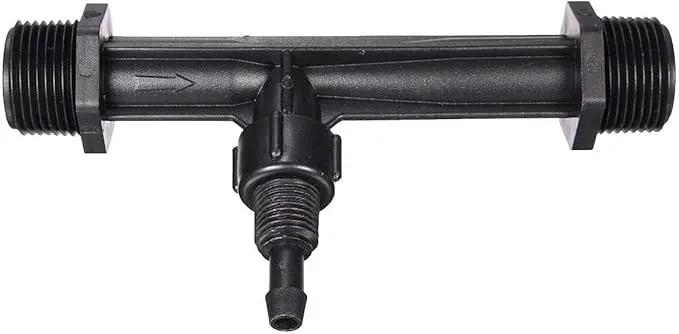 Wytino Fertilizer Injector Tube, Irrigation Venturi Fertilizer Injector 1/2" 3/4” 1” Inch Garden Fertilizer Mixer Injector, Agriculture Device Plastic, Black(1/2 inch) by GreenHaven Gardens