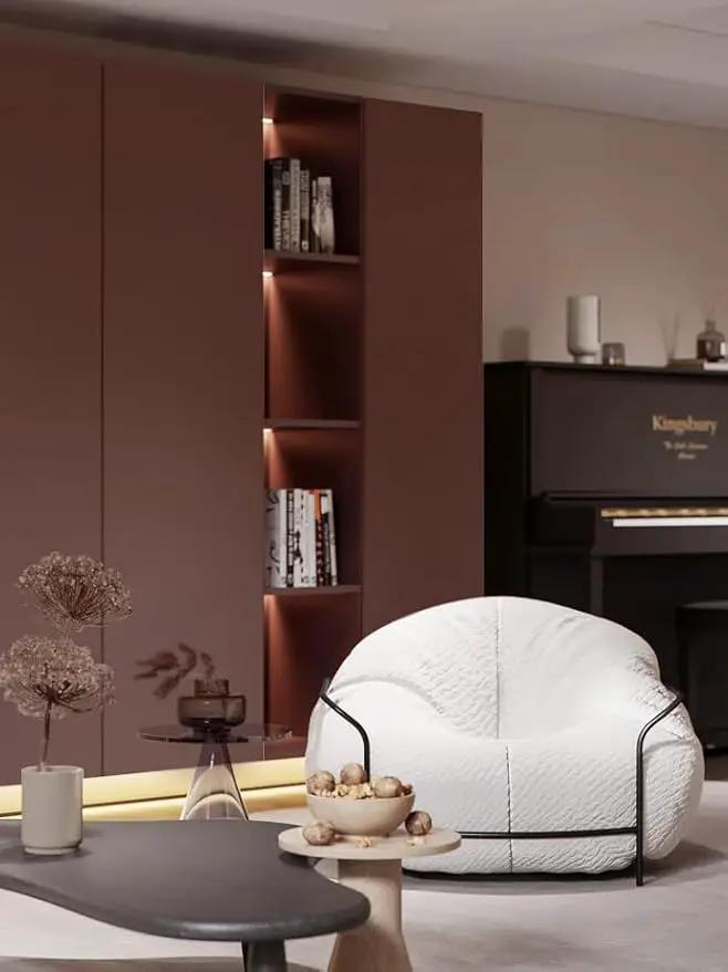 Dimoon 78.7''x17.7'' Red Peel and Stick Wallpaper Contact Paper Modern Self Adhesive Wall Paper Removable Renter Friendly Textured Solid Color Shelf Cabinet Vinyl Roll (78.7''x17.7'',Bordeaux Red) by GreenHaven Gardens