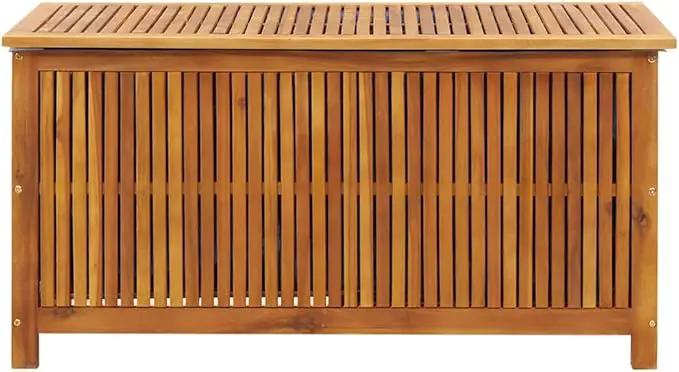 vidaXL Outdoor Storage Box - Wooden Deck Cabinet for Patio/Garden with Water-Resistant Lining, Farmhouse Style by GreenHaven Gardens