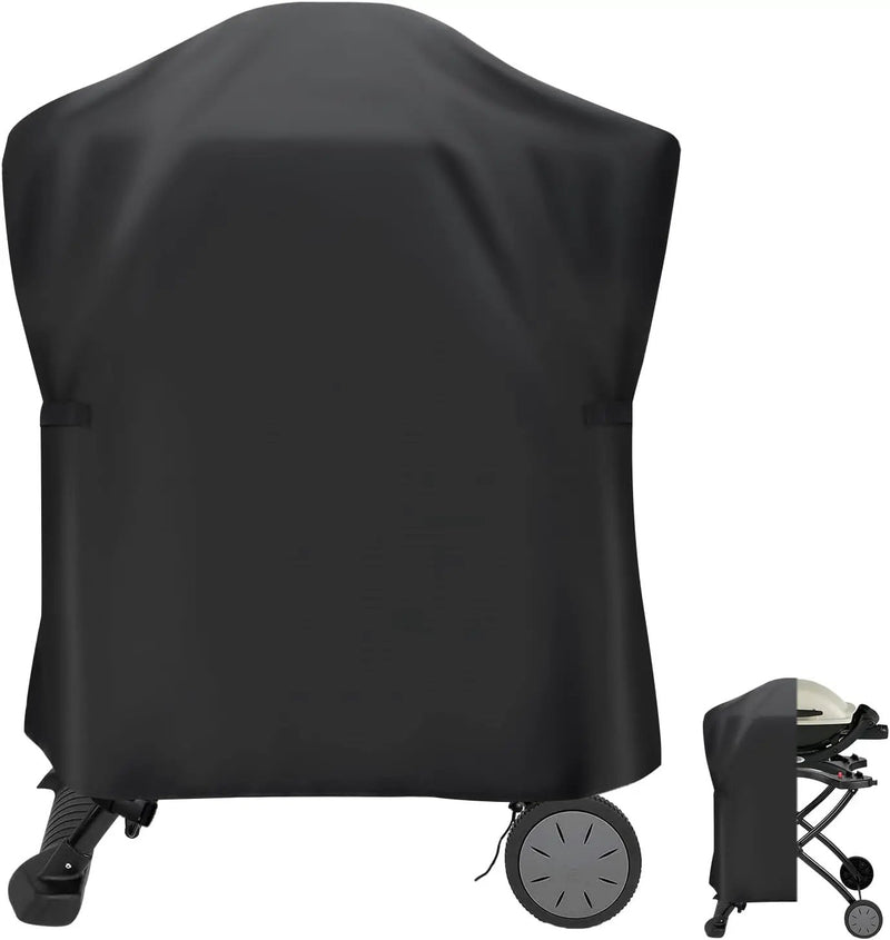 Grill Cover for Weber Q Series Grill on Cart, Waterproof BBQ Cover for Weber Q2000/Q200/Q1000/Q100 on Portable Stand-Weather Resistant by GreenHaven Gardens
