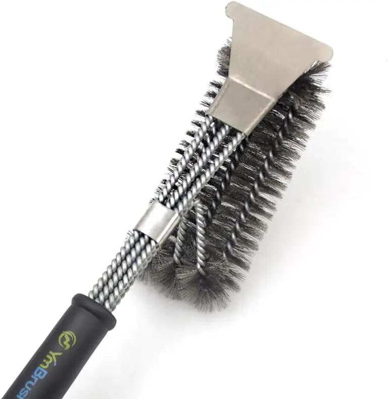 BBQ Grill Brush for Outdoor Grill Safe Stainless Steel Woven Wire Heavy Duty Grill Accessories Cleaning BBQ Accessories, Safe Cleaner Brush Suitable for Gas Charcoal Grilling Grates by GreenHaven Gardens