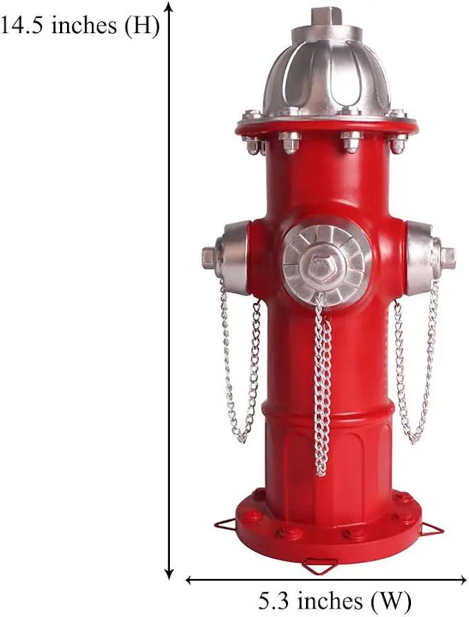 Fake Fire Hydrant for Dogs to Peed on, Dog Fire Hydrant Pee Post, 14.5" Backyard Decor Outdoor Statues Firefighter Gifts for Men (14.5") by GreenHaven Gardens