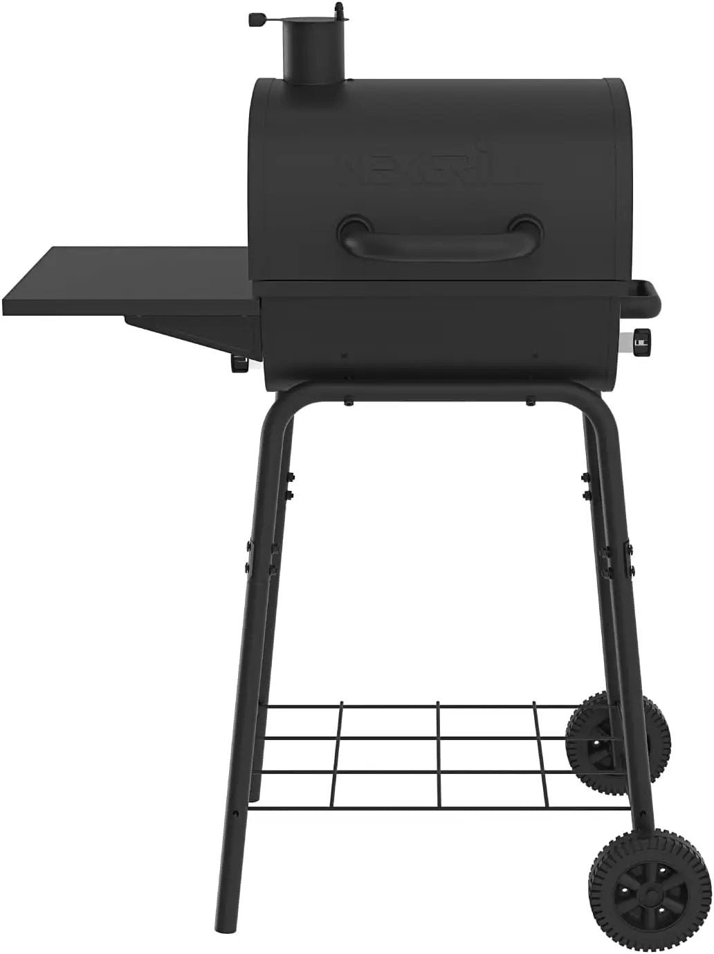 Nexgrill 17.5" Charcoal Grill with Side Shelf, 349 SQ In Cooking Space, Adjustable Chimney, Air Dampers, Temperature Gauge, Warming Rack, Barrel Smoker Grill for Camping, Picnics, and More - 810-0063 by GreenHaven Gardens