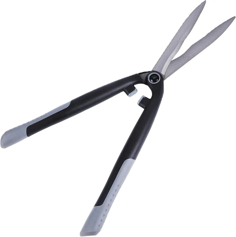 Garden Hedge Shears for Trimming and Shaping Shrubs with SK5 High Carbon Steel Non-Stick Blades, Shock-Absorbing Bumpers & Lightweight Handles by GreenHaven Gardens