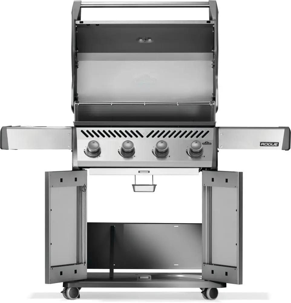 Napoleon Rogue 525 Propane Gas Grill, Stainless Steel, Durable 4-Burner Outdoor BBQ by GreenHaven Gardens