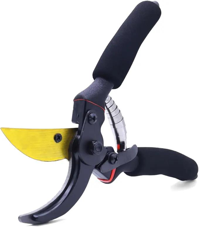 Garden Shears, Sharp Pruners for Gardening with Locking Mechanism, Ideal for Trimming, Harvesting by GreenHaven Gardens