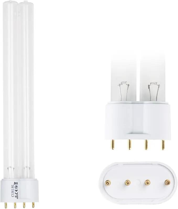 2 Pack 18 Watts UV Light Bulb Replacement UV Light for Pond Clarifier for Outdoor Ponds 4-Pin Base by GreenHaven Gardens