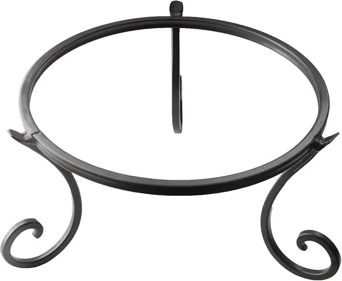Metal Gazing Ball Stand for 10 or 12 Inch Balls, Low Short Wrought Iron Gazing Globe Display Stand Garden Sphere Holder, Fade and Weather Resistant Outdoor Decoration for Homes, Yards and Gardens by GreenHaven Gardens