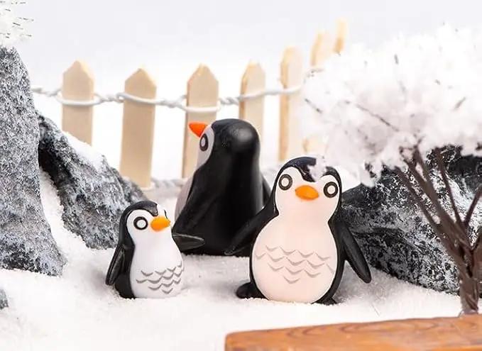 Bbiamsleep 25 Pcs Miniature Penguin Figurines Mini Penguin Figurines Resin Penguin Mini Penguin for Fairy Garden Micro Landscape Winter Christmas Decor by GreenHaven Gardens
