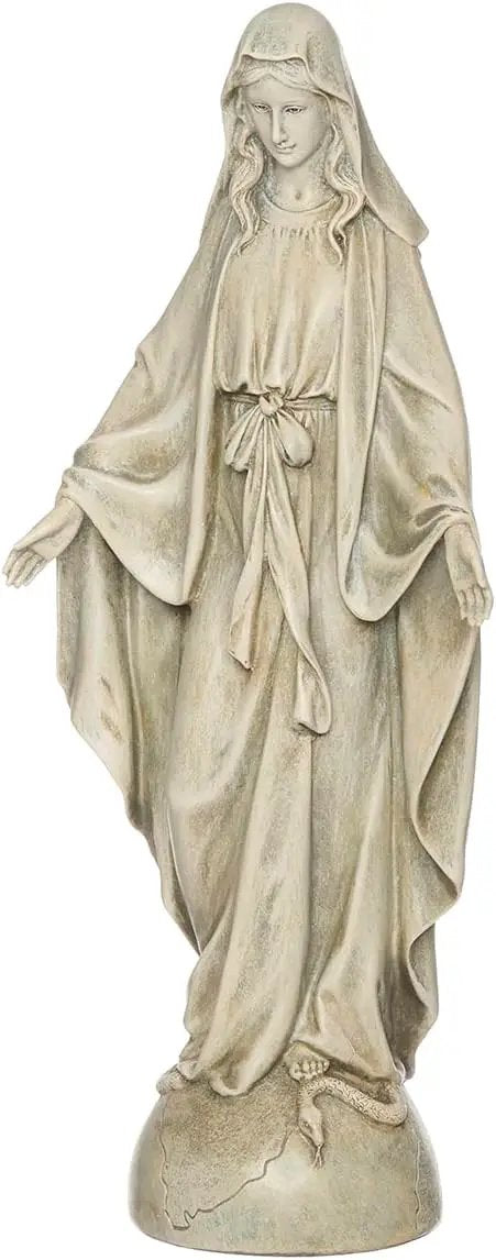 Joseph's Studio by Roman Inc., Our Lady of Grace, Garden Collection, Religious Statue, Holy Family, Memorial, Angel, Patron Saint, Garden Décor (14x5x3) by GreenHaven Gardens