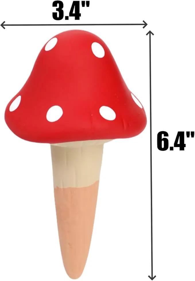 Peohud 8 Pack Self Watering Spikes Mushroom Shaped, Terracotta Plant Watering Globes, Cute Watering Device, Automatic Irrigation Spikes for Indoor Outdoor Potted Plants by GreenHaven Gardens