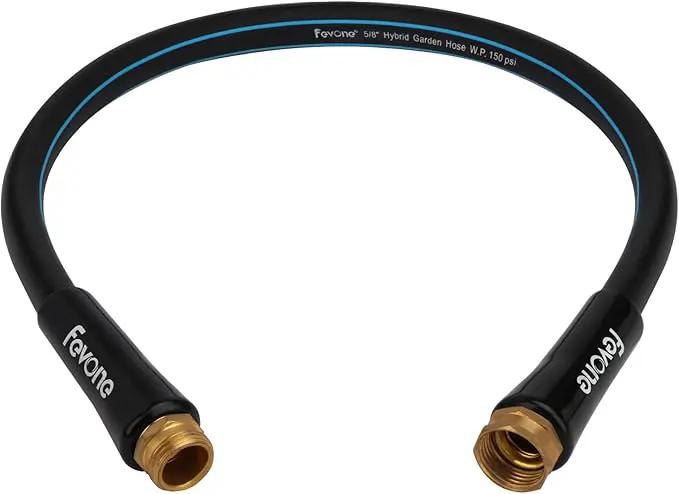 Fevone 3 ft Garden Hose x 5/8", Hose Reel Leader Hose, Lead In Water Hose, Fits Hoses/Pipes of All Replacement/Replaceable Parts, Solid Brass Fittings - No Leak by GreenHaven Gardens