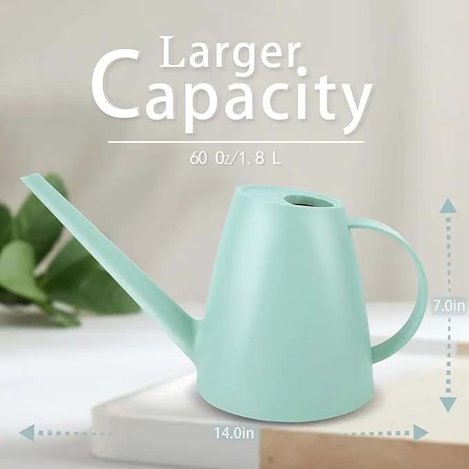 Watering Can for Indoor Plants, Small Watering Cans for House Plant Garden Flower, Long Spout Water Can for Outdoor Watering Plants 1. 8L 1/2 Gallon (Green) by GreenHaven Gardens
