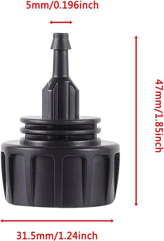 Inner 3/4 inch to Single 1/4 Pipe Joint with Four Black Strainer 6-Point Washers，Garden Irrigation System Used in Gardens,Lawns by GreenHaven Gardens