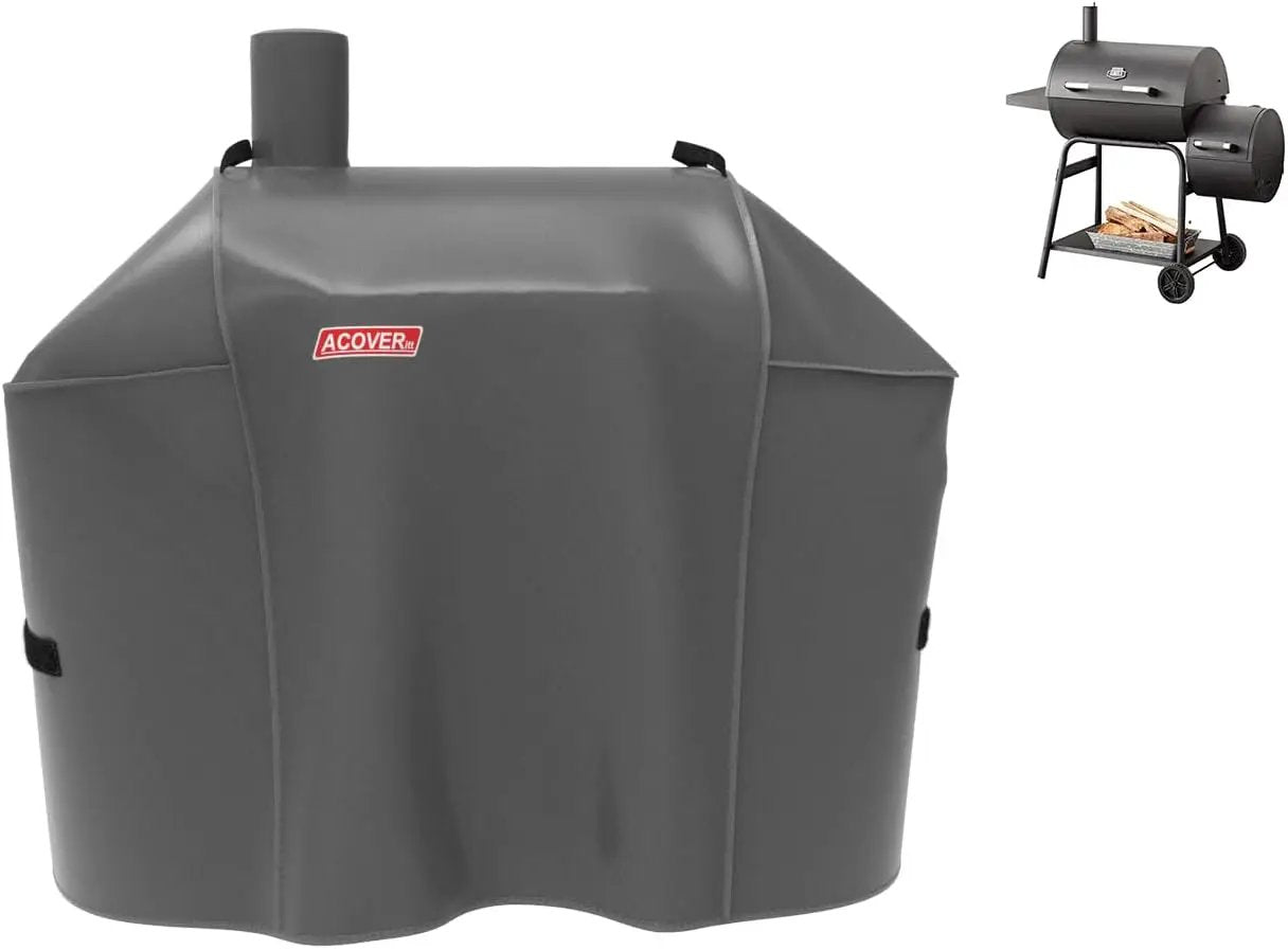 Expert Grill Offset Smoker Cover, Waterproof Grill Cover, 56.5 inch Brown by GreenHaven Gardens