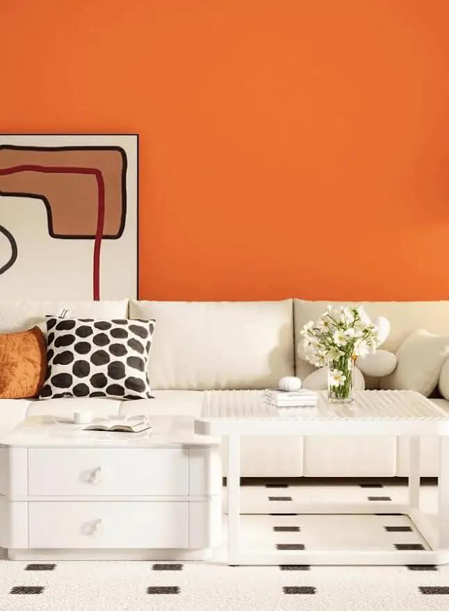 Dimoon 393''x17.7'' Orange Peel and Stick Wallpaper Contact Paper Modern Self Adhesive Wall Paper Removable Renter Friendly Textured Solid Color Shelf Vinyl Roll (393''x17.7'',Tropical Orange) by GreenHaven Gardens